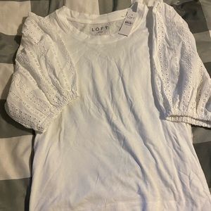 Eyelet Puff Sleeve top